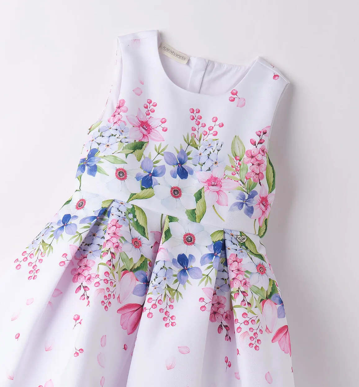 Vestito cerimonia bambina con fiori