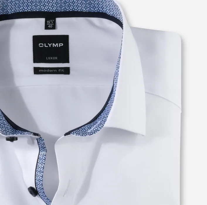 White shirt olymp cotton no modern fit ironing