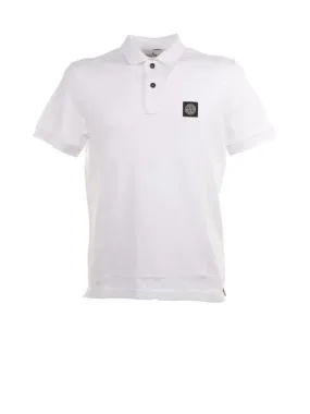 White short sleeve polo shirt