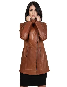 Women's genuine leather coat leather