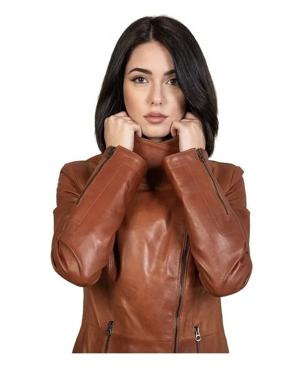 Women's genuine leather coat leather