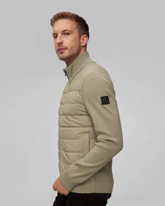 Zielona kurtka hybrydowa męska Moose Knuckles Kamet Hybrid Jacket M34MK659-1376